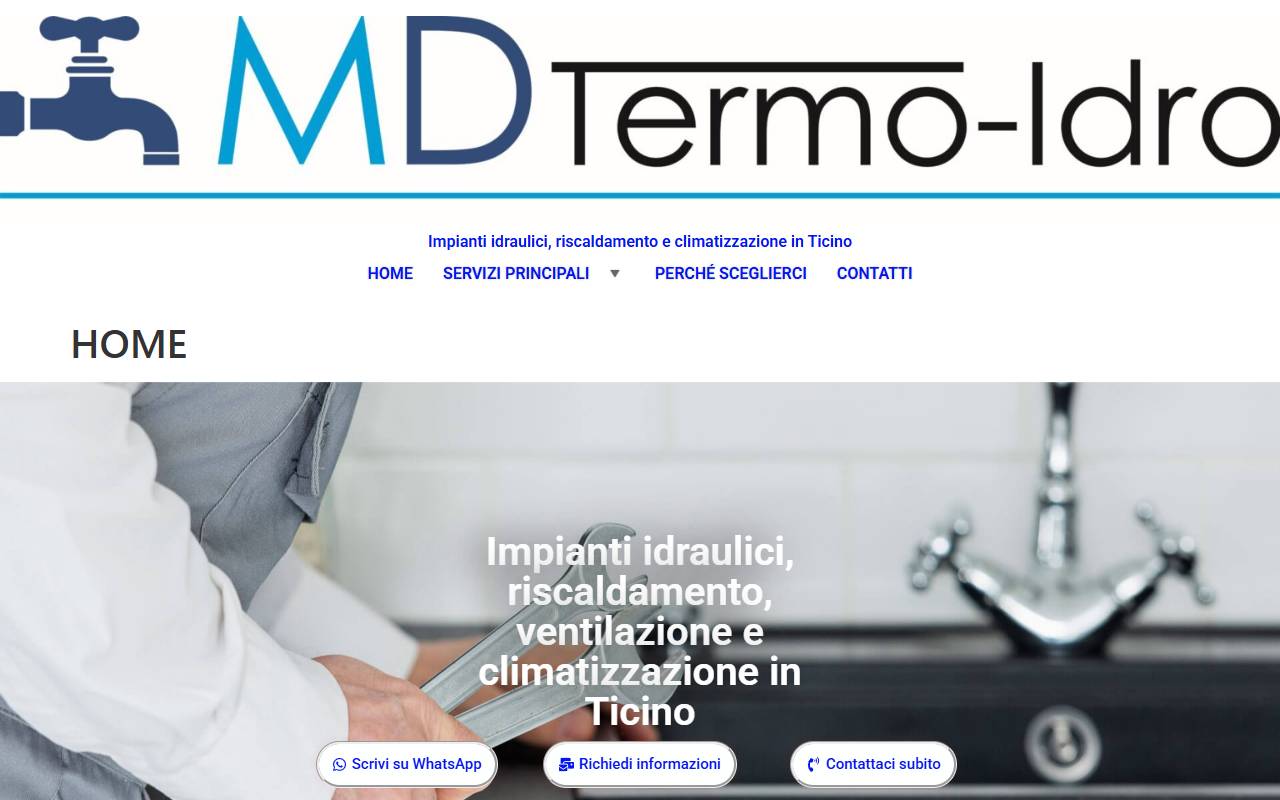 Anteprima del sito: MD Termo Idro Sagl
