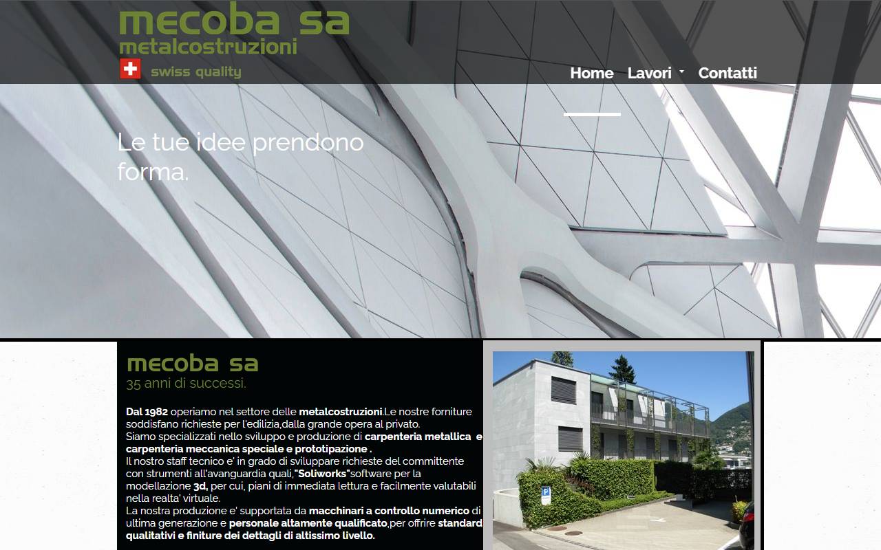 Anteprima del sito: Mecoba SA