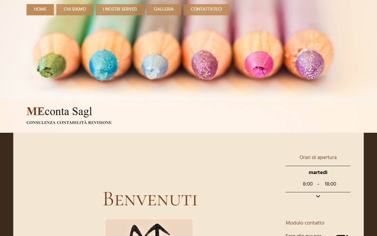 Anteprima del sito: MEconta Sagl