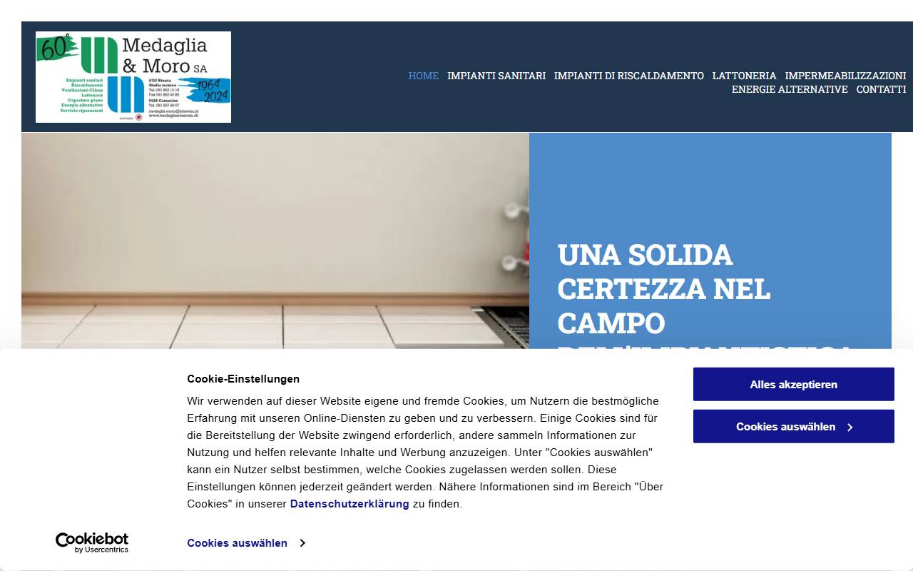 Anteprima del sito: Medaglia e Moro SA