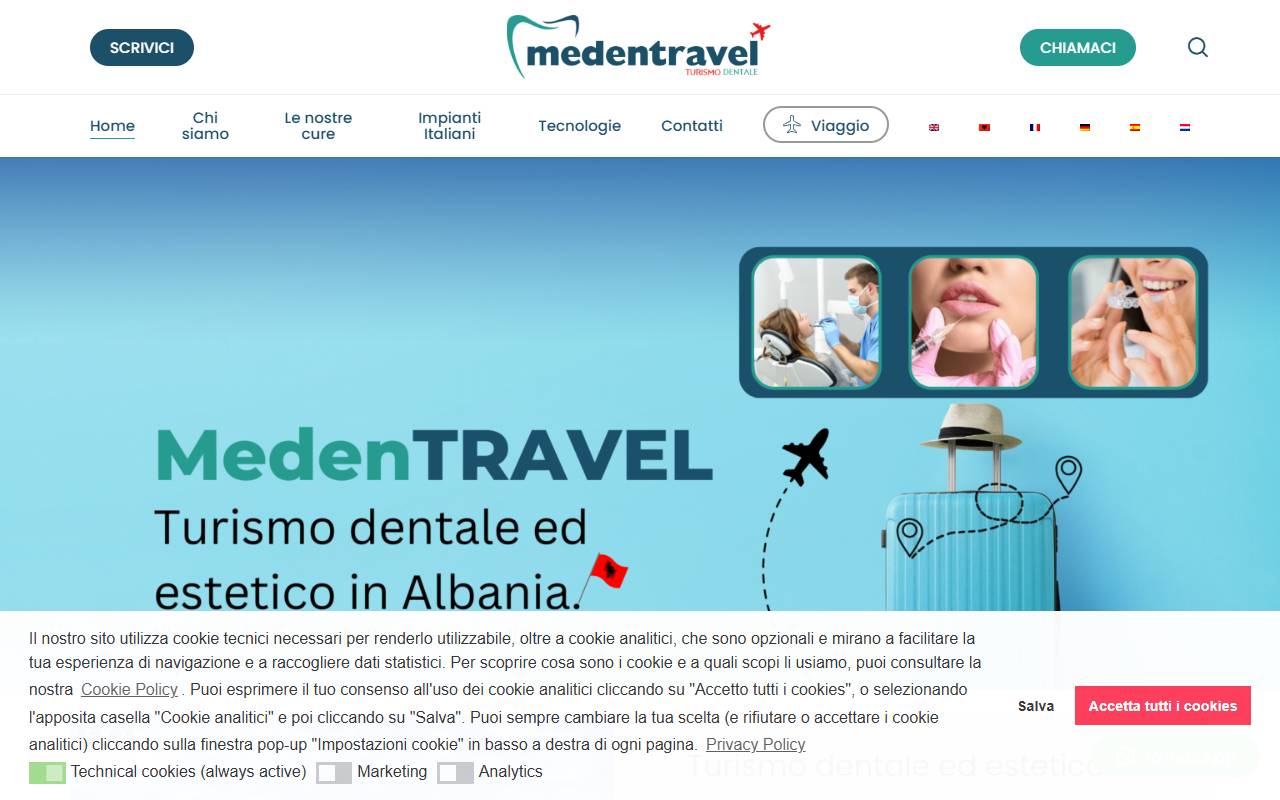 Anteprima del sito: MEDENTRAVEL di Marin Elbasani