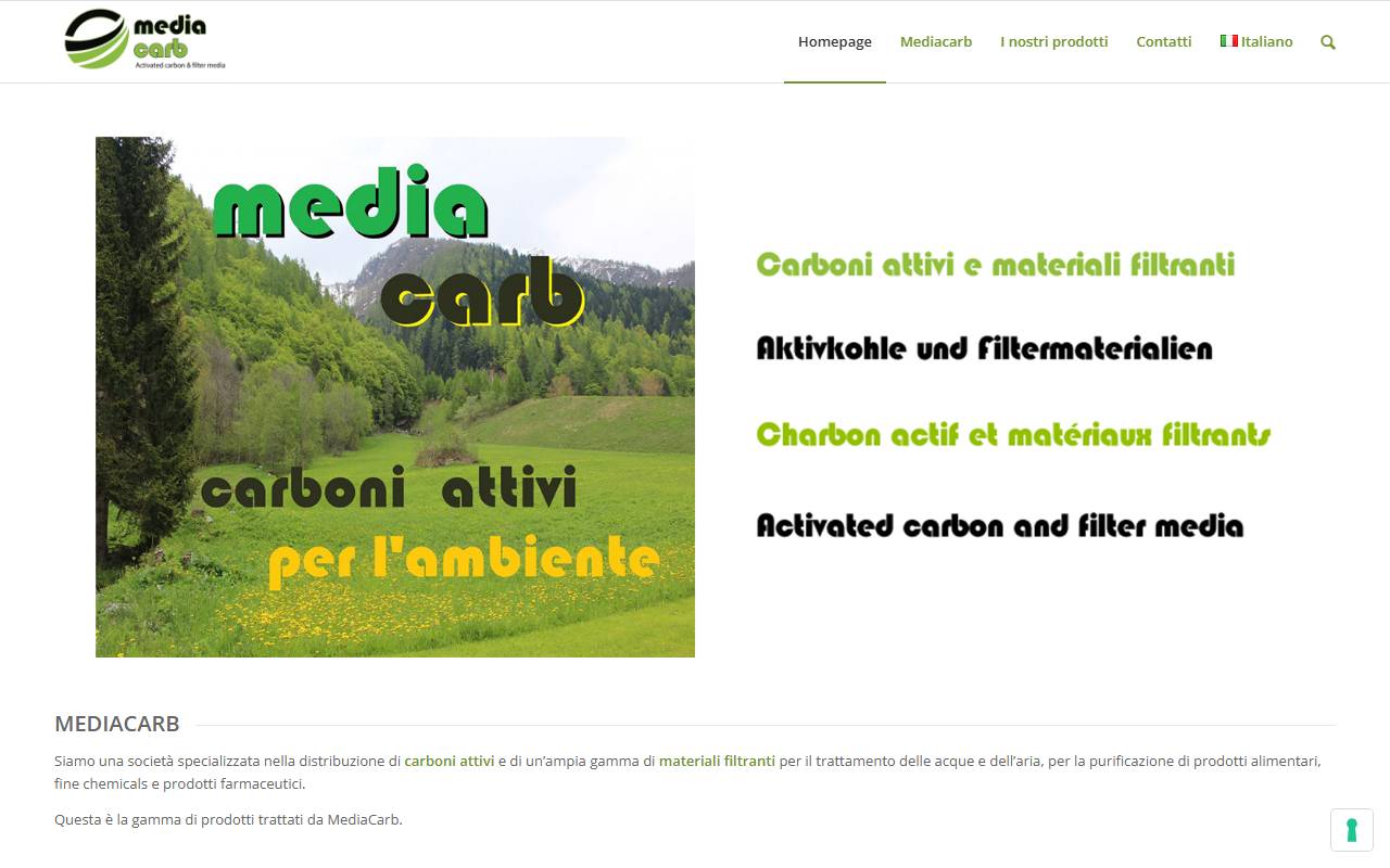 Anteprima del sito: Mediacarb Sagl