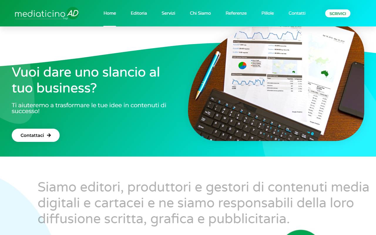Anteprima del sito: mediaticinoAD Sagl