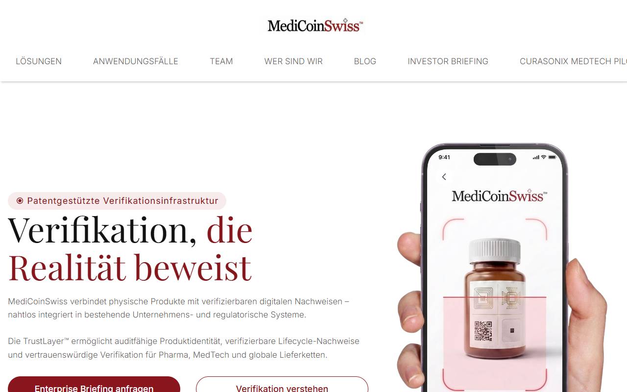 Anteprima del sito: Medicoinswiss AG, succursale di Lugano