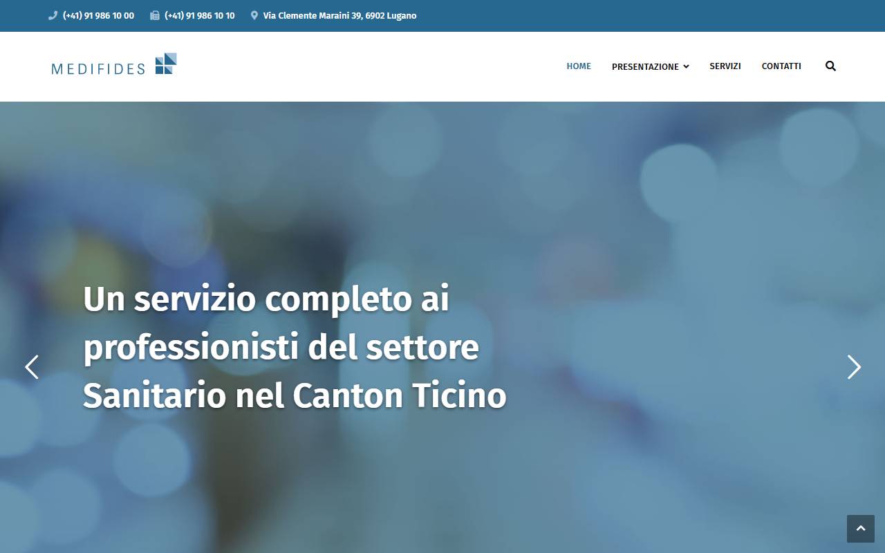 Anteprima del sito: MEDIFIDES SA