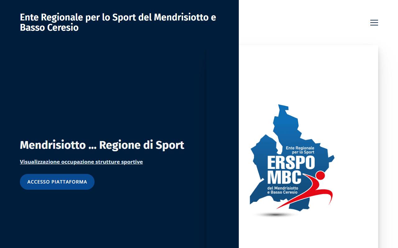 Anteprima del sito: Ente Regionale per lo Sport del Mendrisiotto e Basso Ceresio