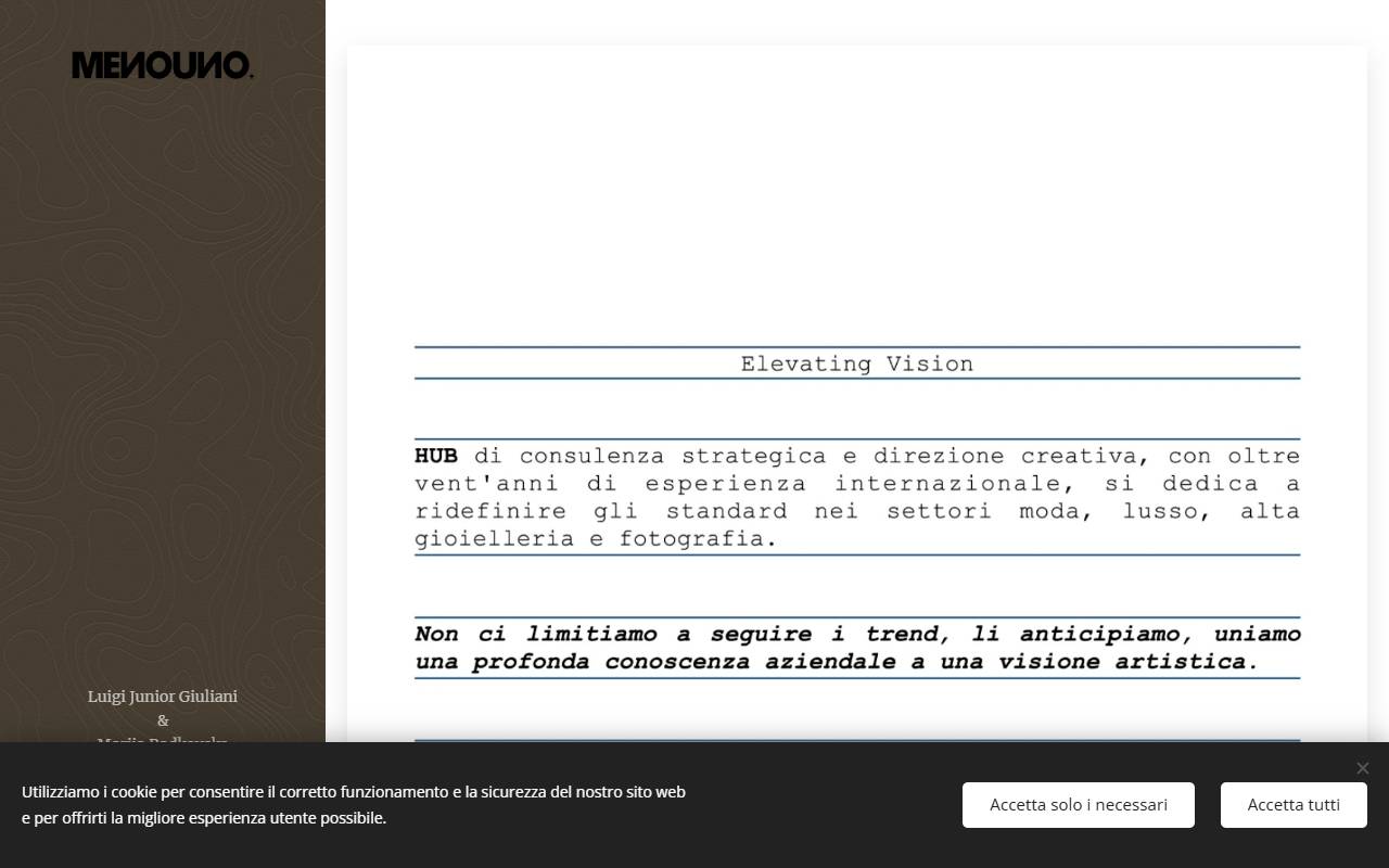 Anteprima del sito: MENOUNO Sagl