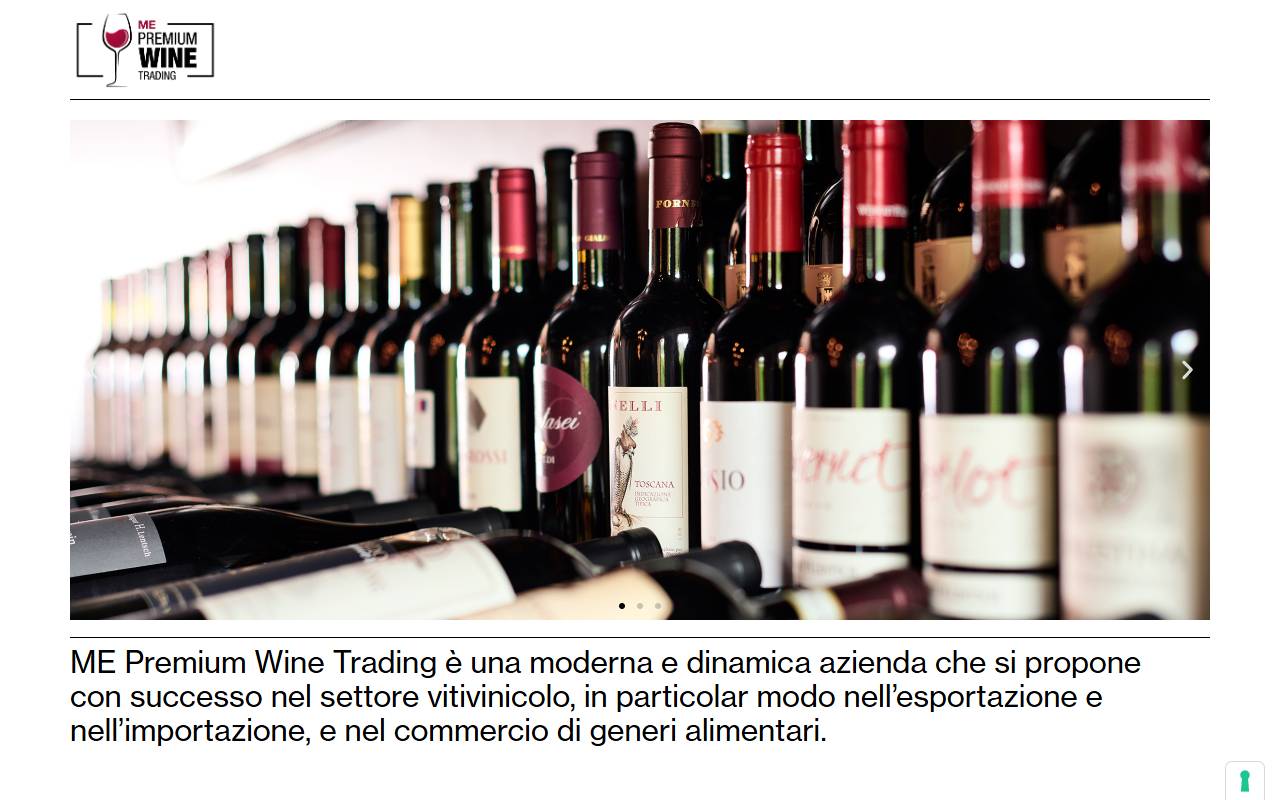 Anteprima del sito: ME Premium Wine Trading Sagl