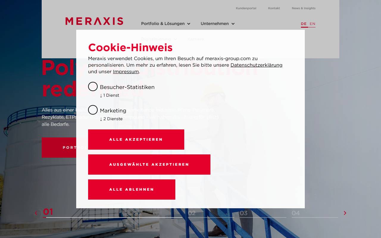 Anteprima del sito: MERAXIS Italy SA