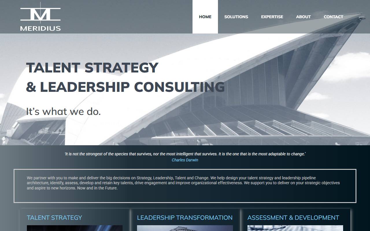 Anteprima del sito: Meridius Talent Consulting AG
