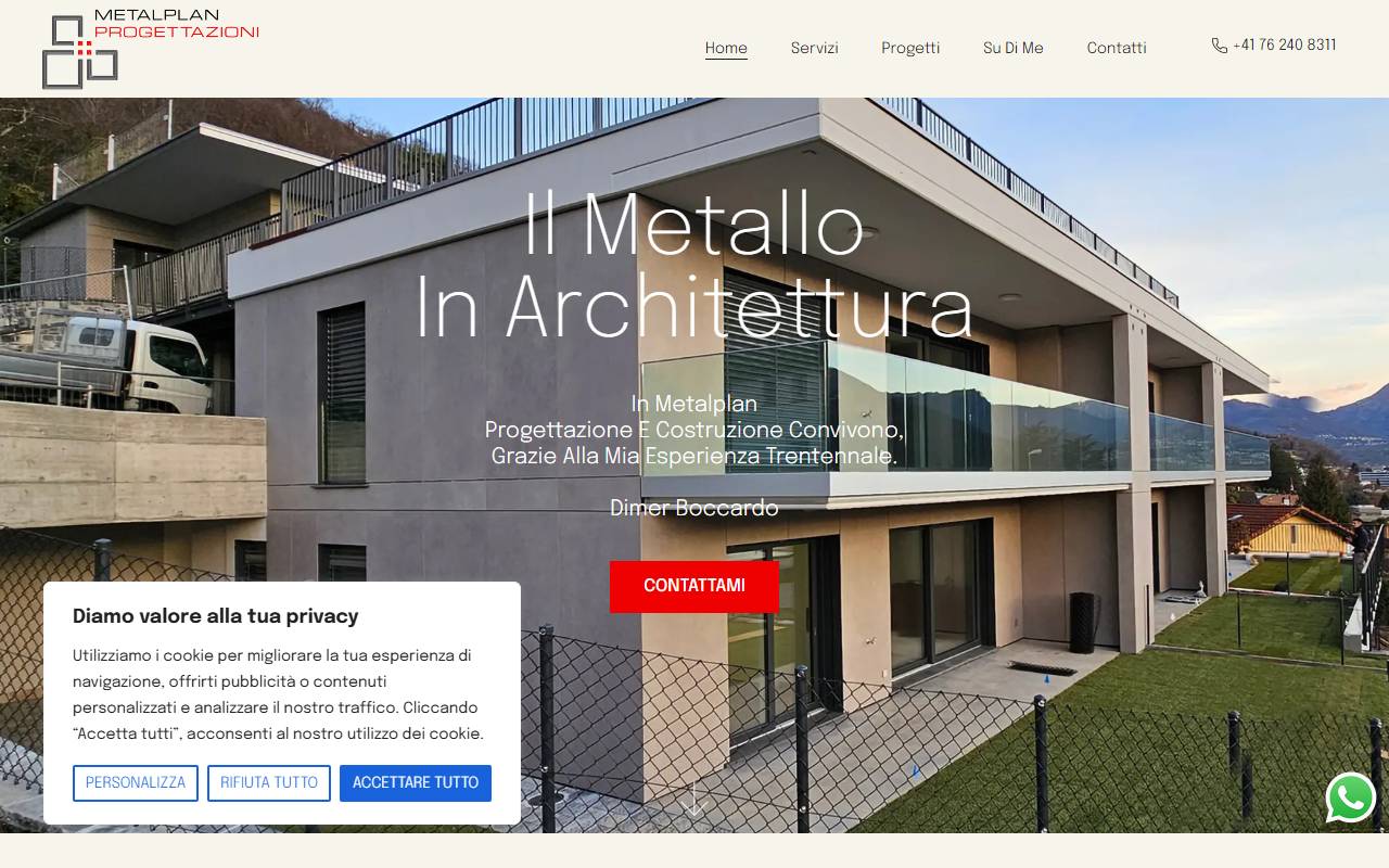 Anteprima del sito: METALPLAN di Dimer Boccardo