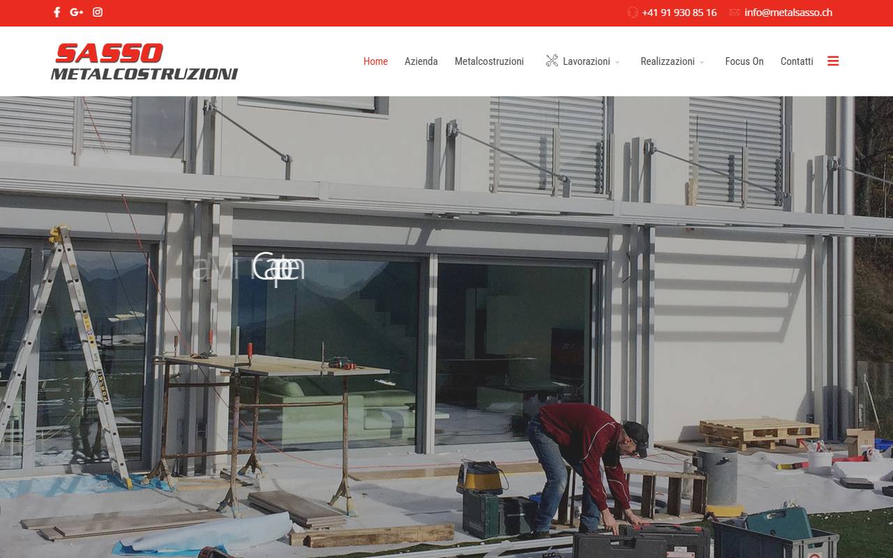 Anteprima del sito: Sasso Metalcostruzioni Sagl