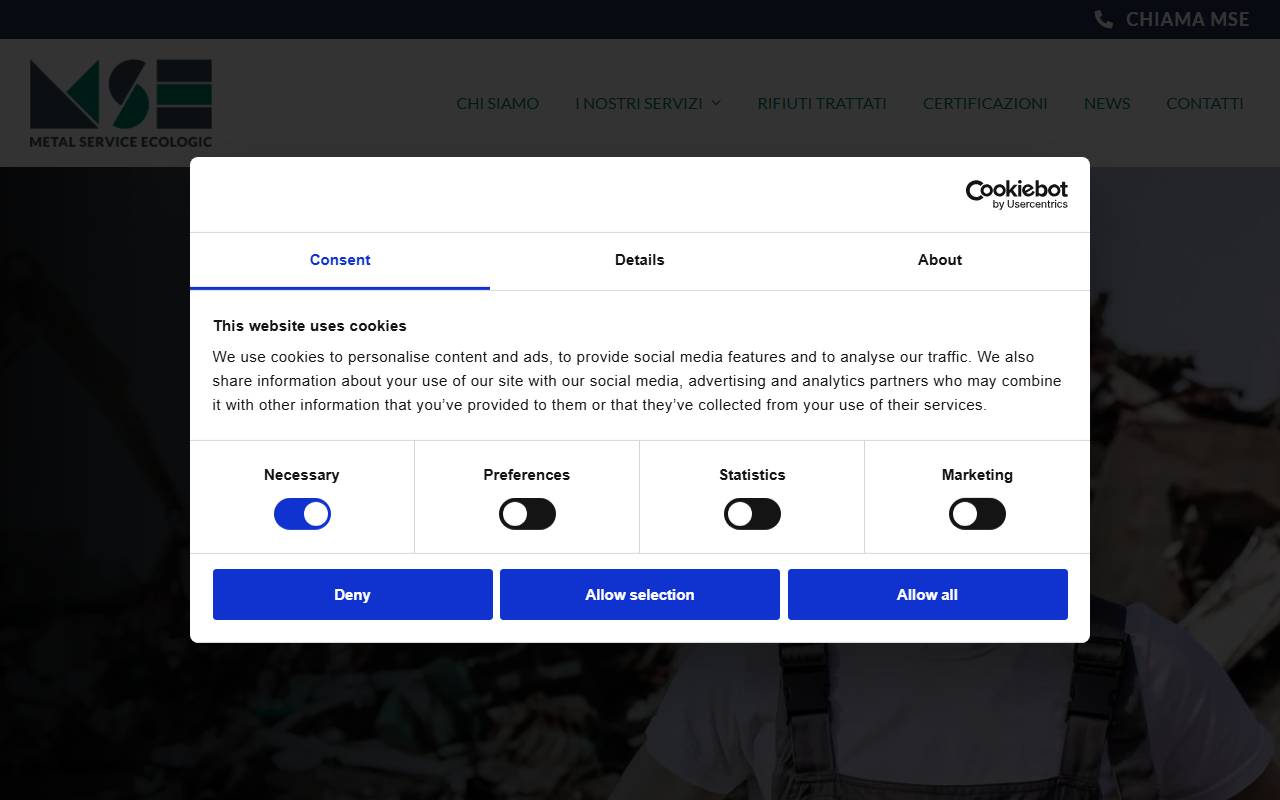 Anteprima del sito: MSE Metal Service Ecologic SA