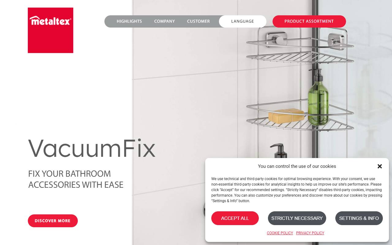 Anteprima del sito: Metaltex Holding SA