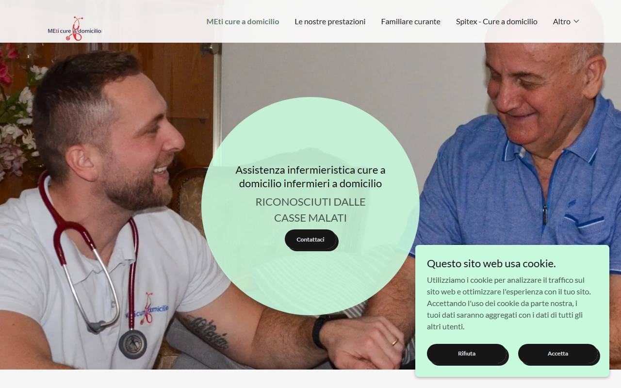 Anteprima del sito: MEti cure a domicilio Sagl