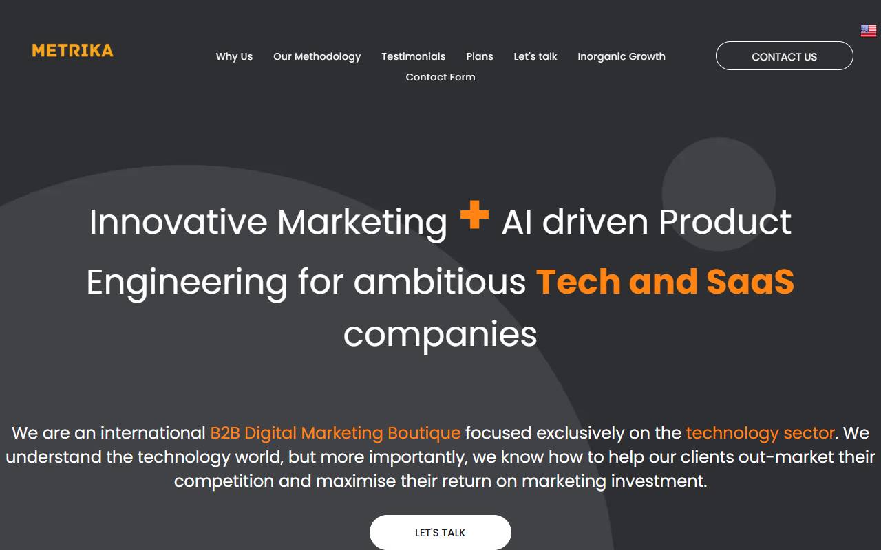 Anteprima del sito: METRIKA TECH GmbH