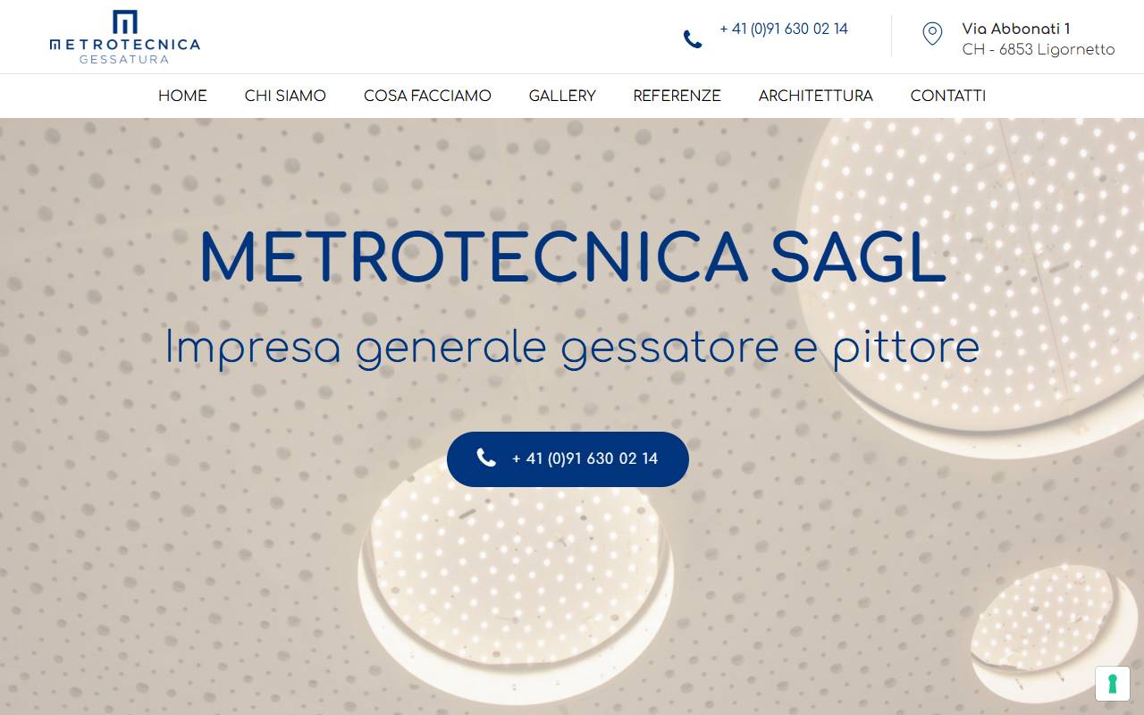 Anteprima del sito: Metrotecnica Sagl
