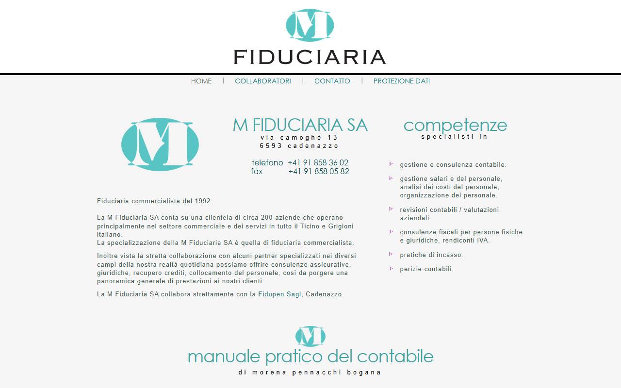 Anteprima del sito: M Fiduciaria SA