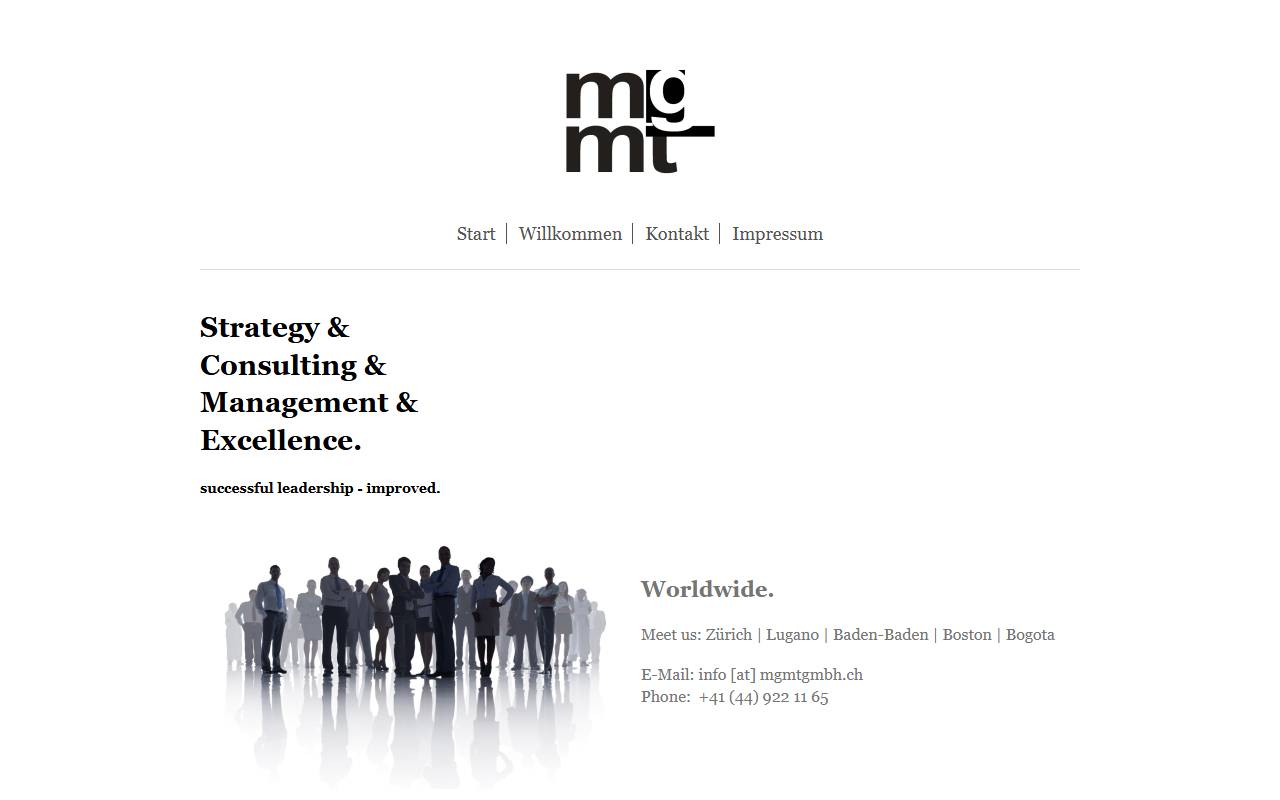 Anteprima del sito: mgmt International Management GmbH