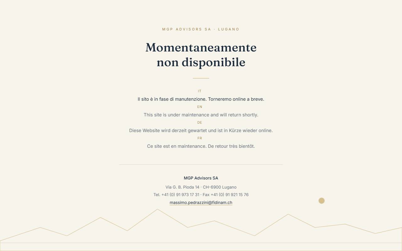 Anteprima del sito: MGP Advisors SA