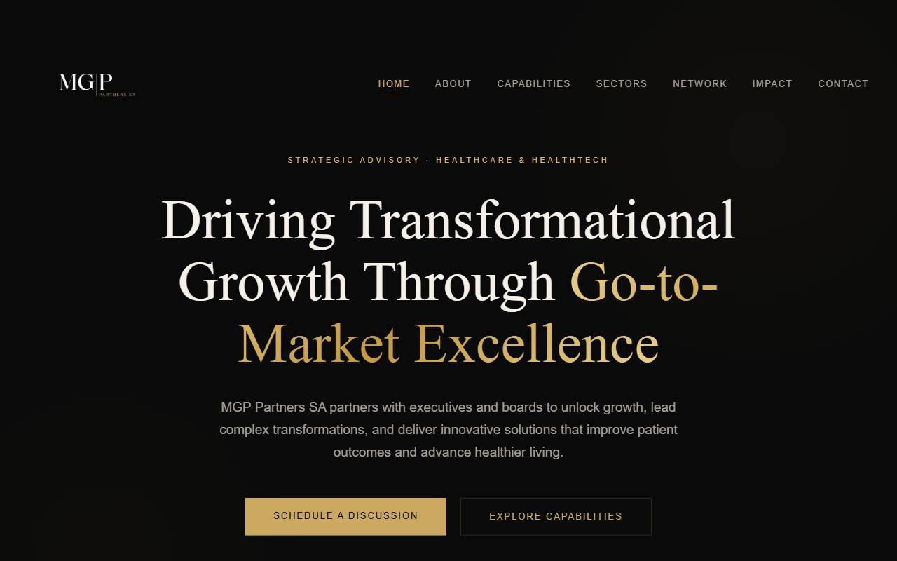 Anteprima del sito: MGP Partners SA