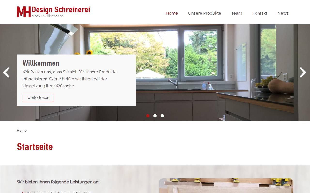 Anteprima del sito: MH Design Sagl