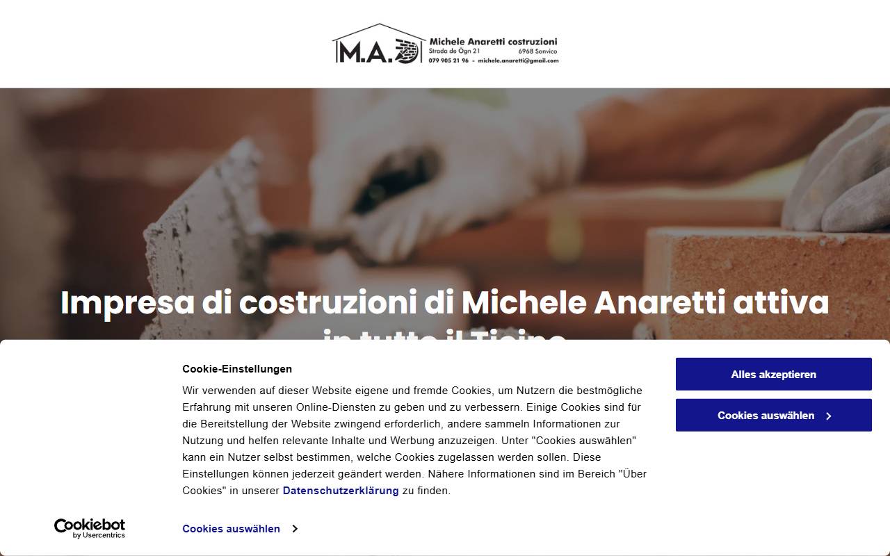 Anteprima del sito: Michele Anaretti Costruzioni