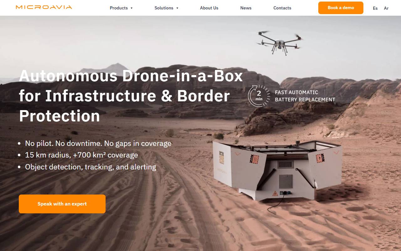 Anteprima del sito: Microavia Drones SA