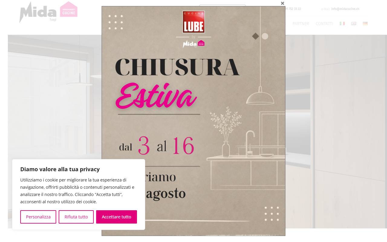 Anteprima del sito: Mida Arredamenti Sagl