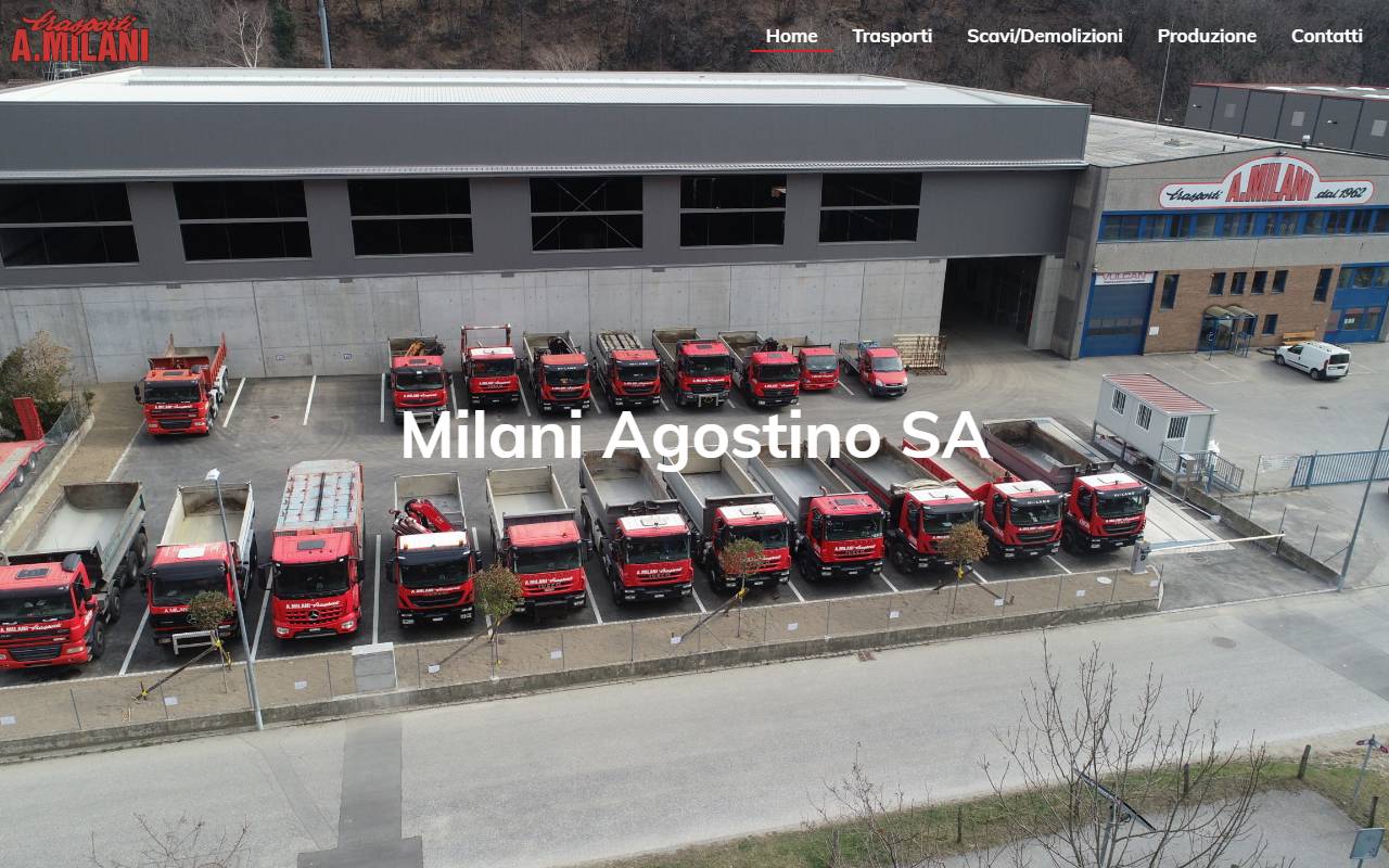 Anteprima del sito: Milani Agostino SA