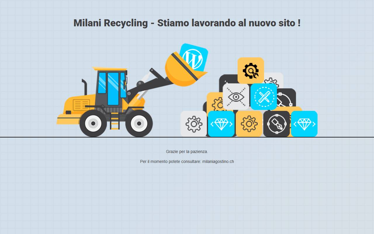 Anteprima del sito: MILANI RECYCLING Sagl