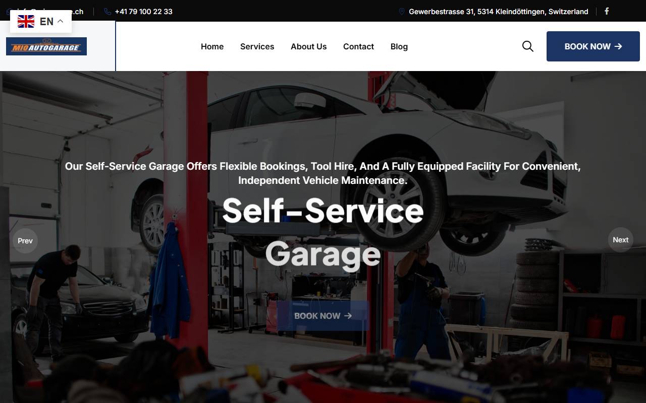 Anteprima del sito: MioGarage Sagl
