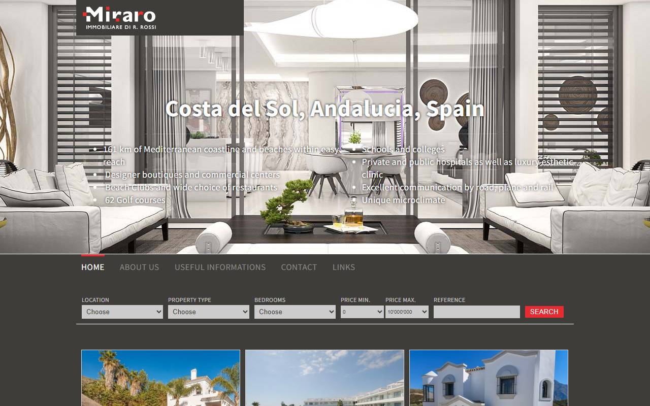 Anteprima del sito: Miraro di R. Rossi