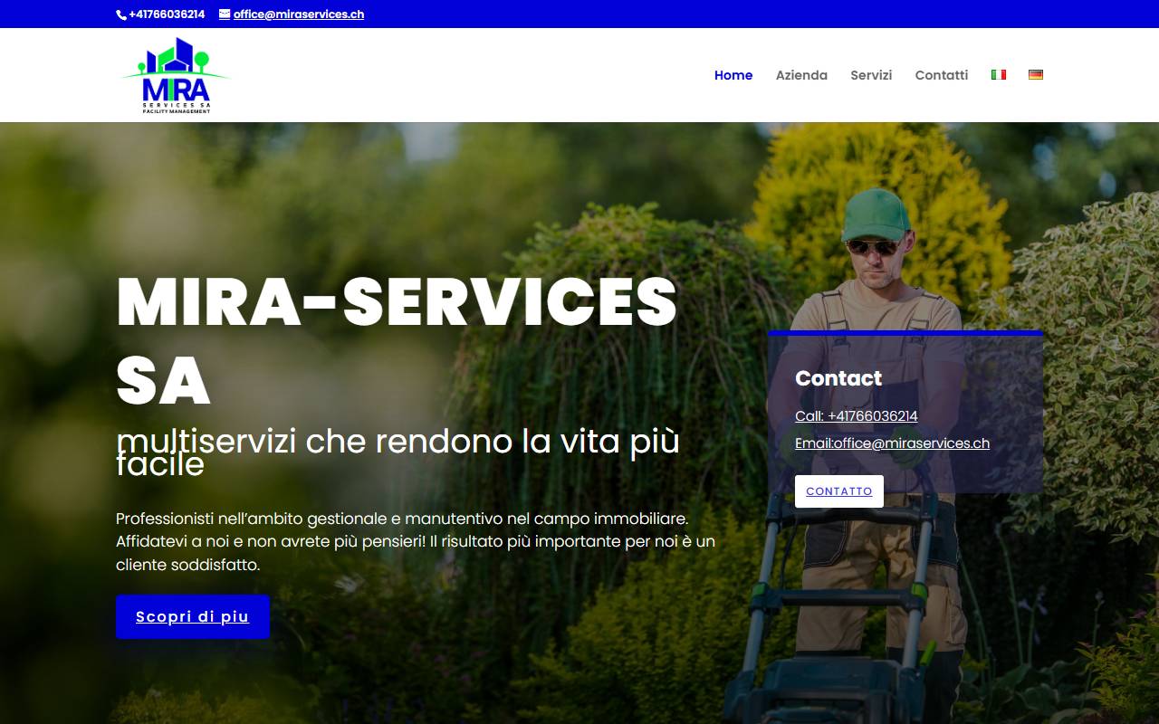 Anteprima del sito: Mira Services SA
