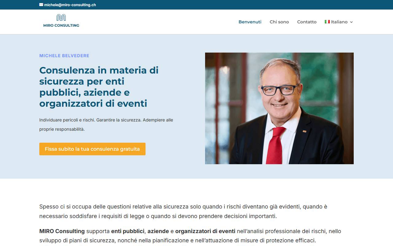 Anteprima del sito: MIRO Consulting Sagl