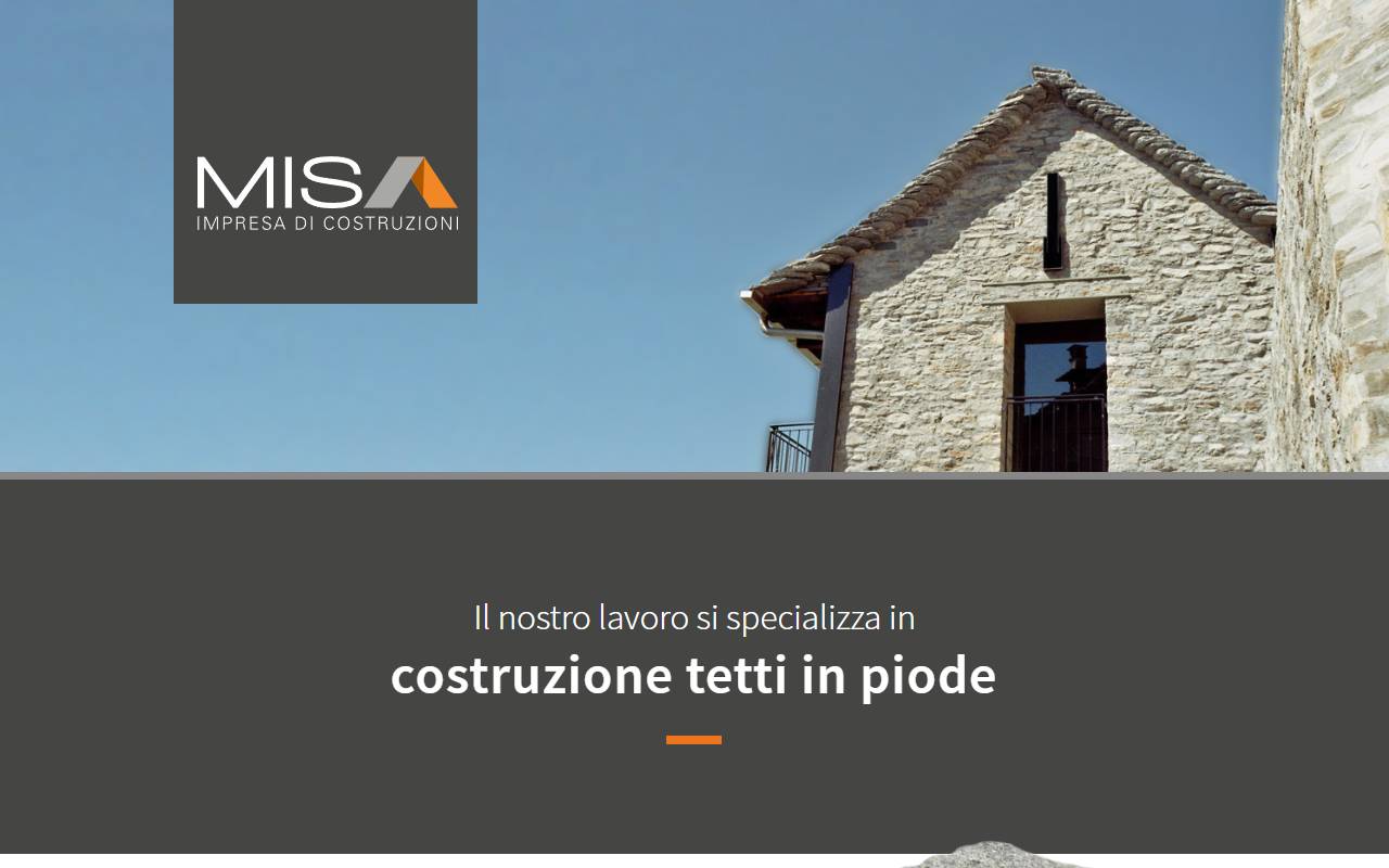 Anteprima del sito: Misa Costruzioni Sagl