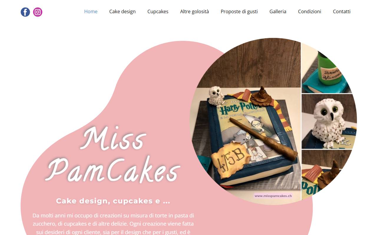 Anteprima del sito: Miss PamCakes di Pamela Pignataro Fornè