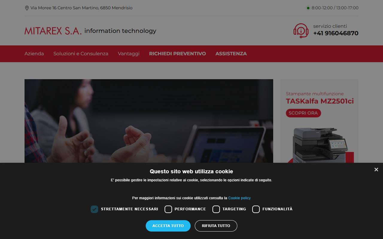 Anteprima del sito: Mitarex SA
