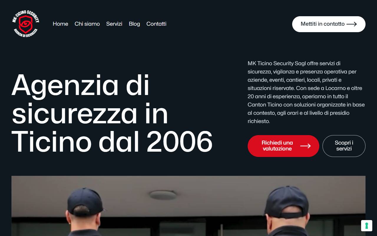 Anteprima del sito: MK Ticino Security Sagl