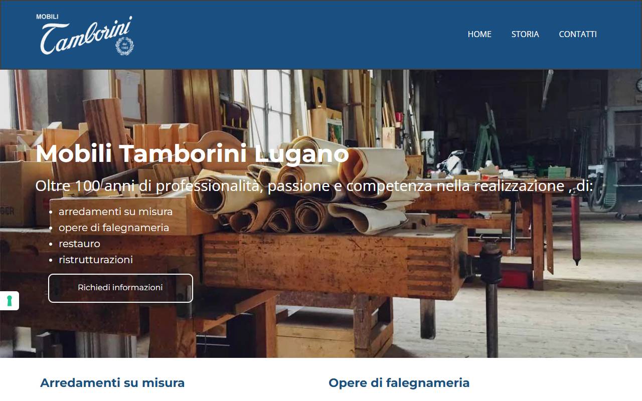 Anteprima del sito: Fratelli Tamborini Fabbrica Mobili SA