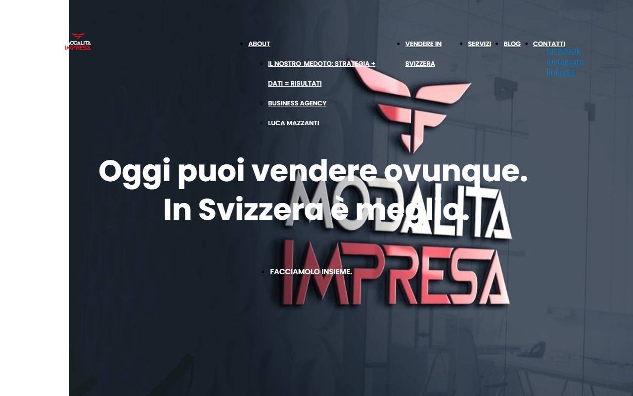 Anteprima del sito: Modalità Impresa Sagl