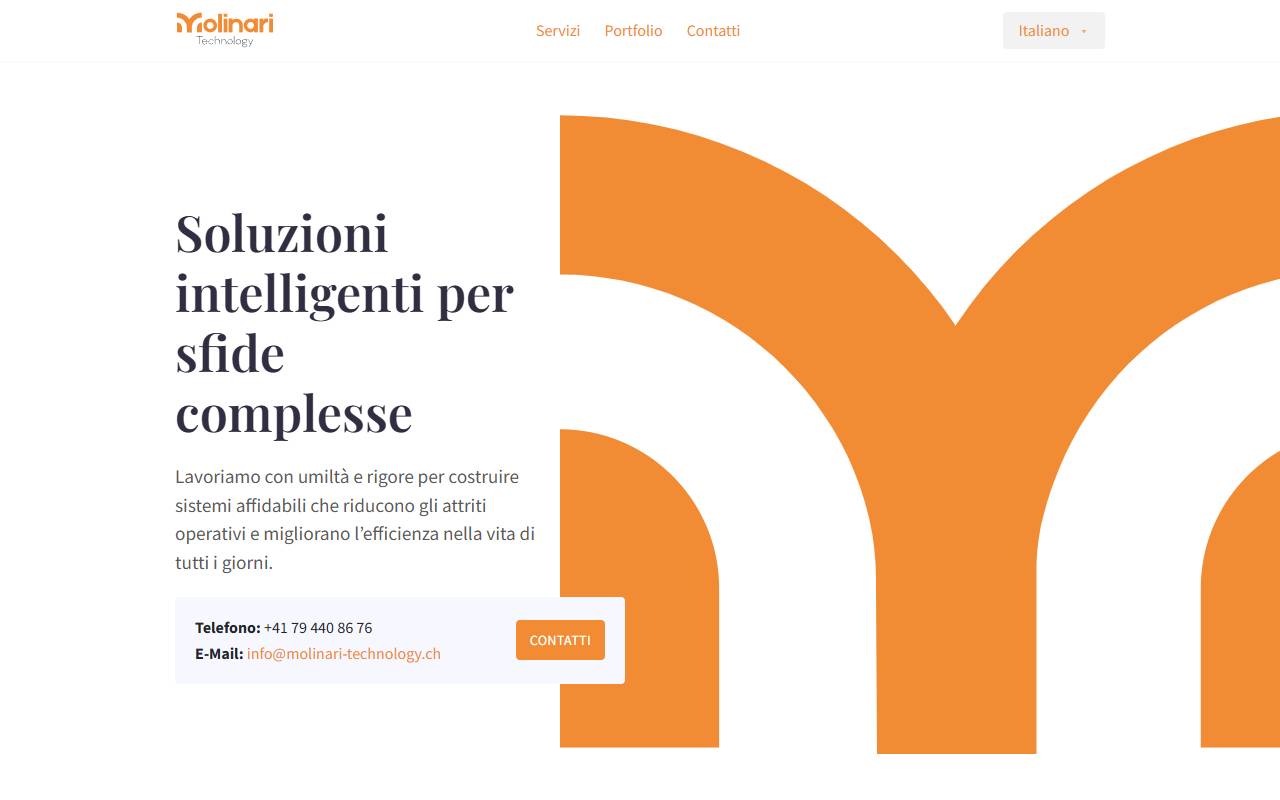 Anteprima del sito: Molinari Technology GmbH
