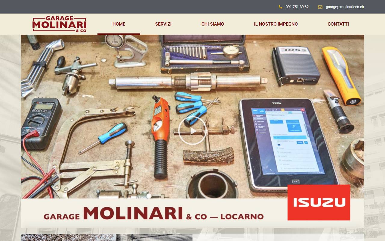 Anteprima del sito: Garage Molinari & Co Sagl