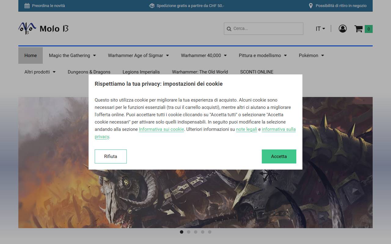 Anteprima del sito: Molo 13