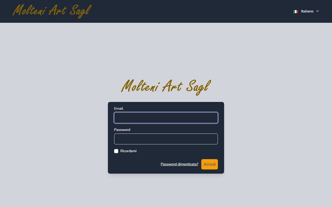 Anteprima del sito: Molteni Art Sagl