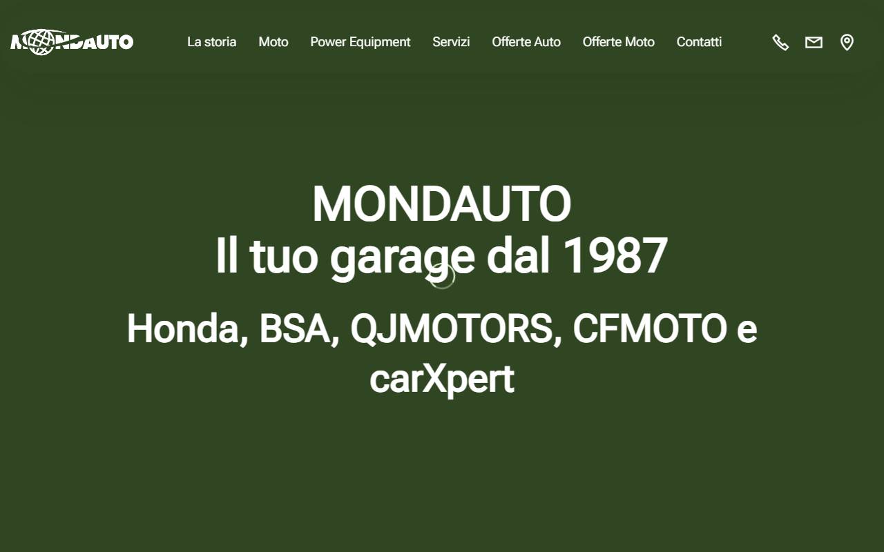 Anteprima del sito: Garage Mondauto di Arioli Daniele