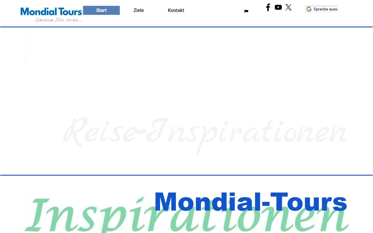Anteprima del sito: Mondial Tours MT SA