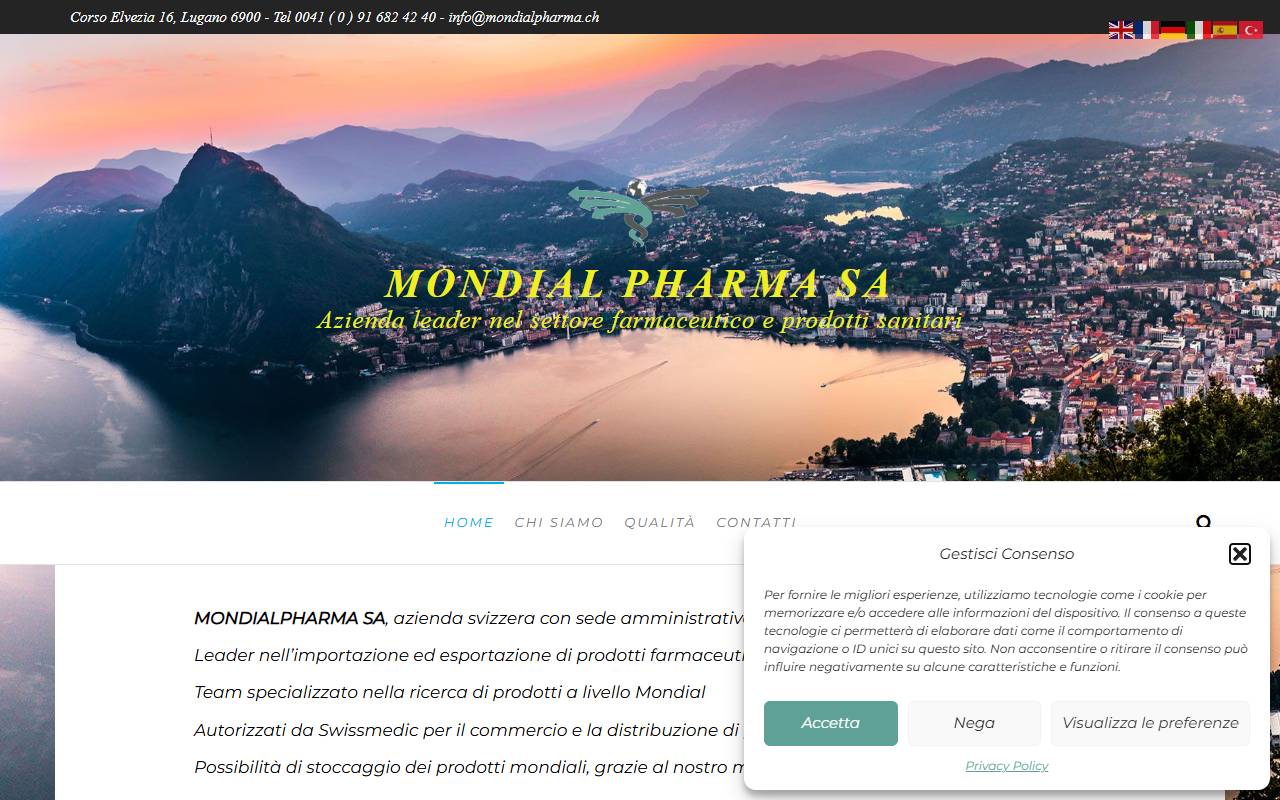 Anteprima del sito: Mondial Pharma SA