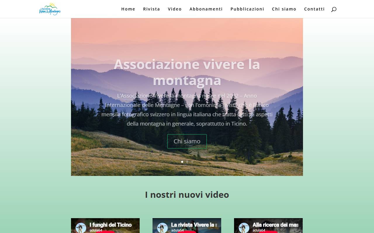 Anteprima del sito: Associazione Vivere la Montagna