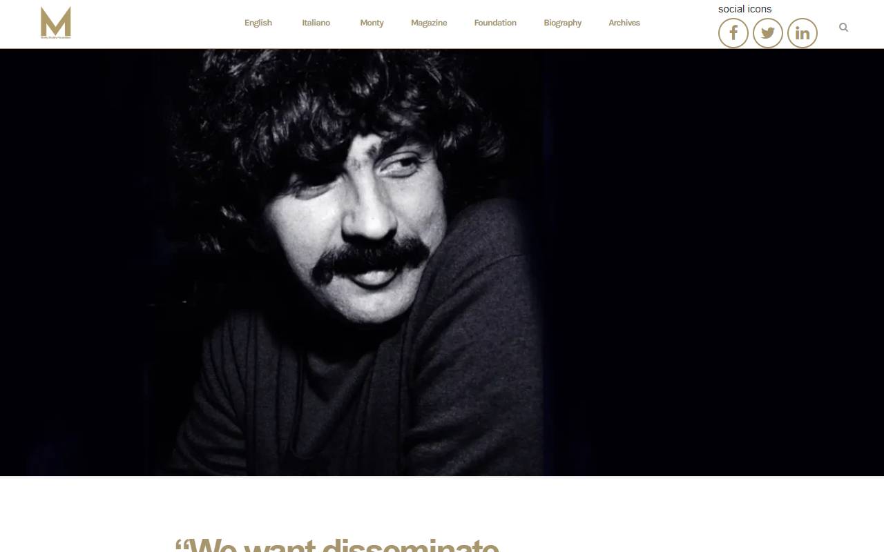 Anteprima del sito: Fondazione Monty Shadow